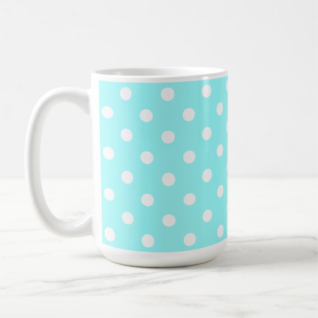 Taza De Café Beautiful 50's Green With White Polka Dots (Izquierda)