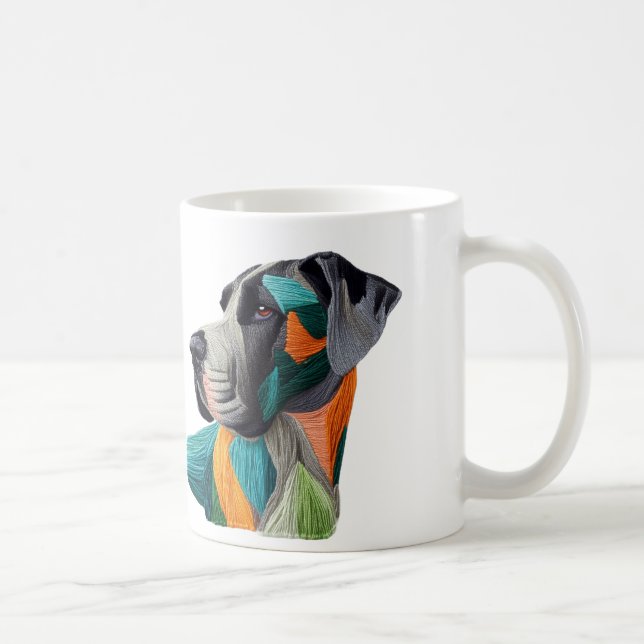 Taza De Café Beautiful detailed unique style Great Dane mug (Derecha)