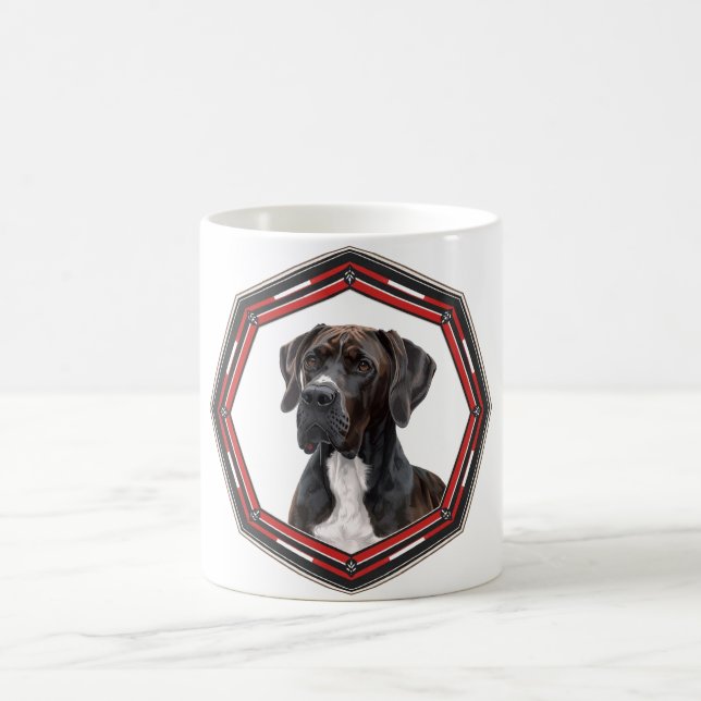Taza De Café Beautiful Great Dane In A Frame (Centro)