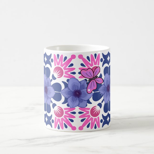 Taza De Café Beautiful Pattern Butterfly Design (Centro)