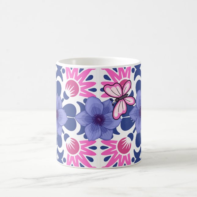 Taza De Café Beautiful Pattern Butterfly Design (Centro)