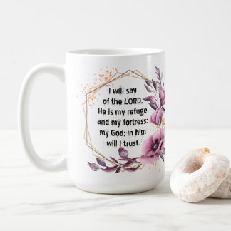 Taza De Café Beautiful Psalm 91 Floral Coffee Mug