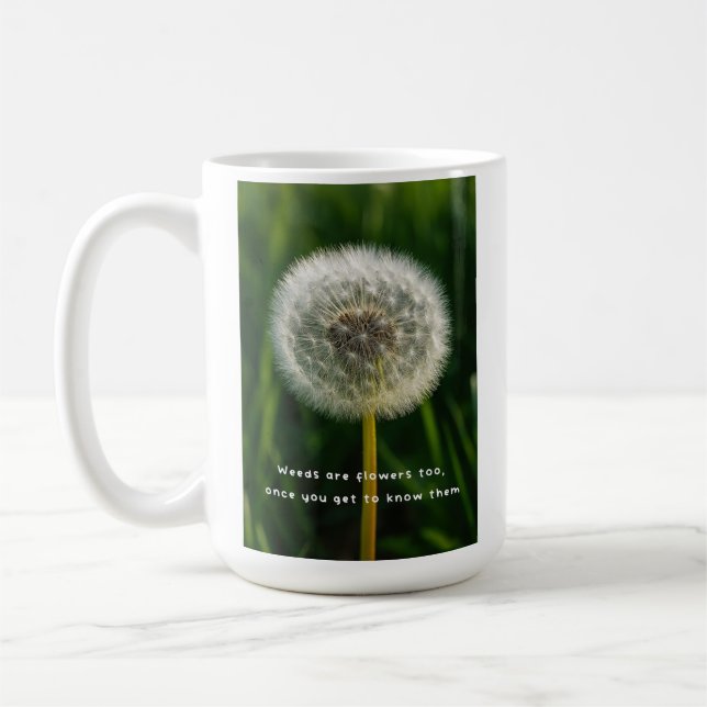 Taza De Café Beauty eye beholder dandelion weeds are flowers  (Izquierda)