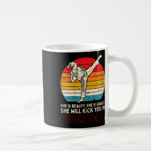 Taza De Café Beauty Grace Te Patea En Cara Chica Karate Taekwon