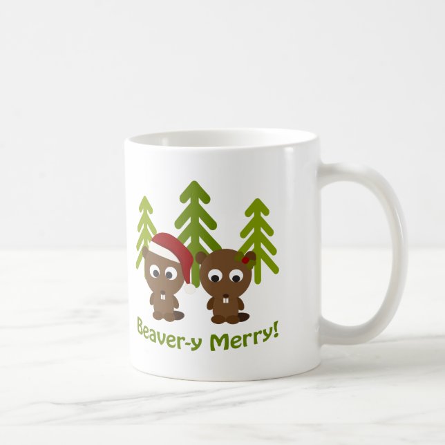 Taza De Café ¡Beaver-y Merry! Navidades Beavers (Derecha)