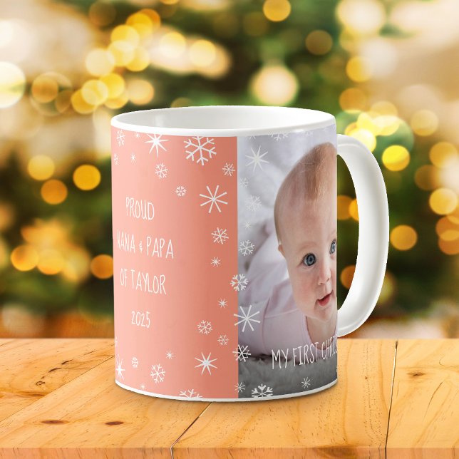 Taza De Café Bebé 1 Navidades Abuelos Personalizado Fotografía (Subido por el creador)