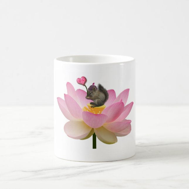 Taza De Café Bebé Adorablemente dulce Hipster Squirrel Café Mug (Centro)