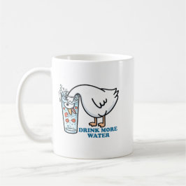 Taza De Café Bebe Agua Ganso Divertido Recordatorio de Hidrataç