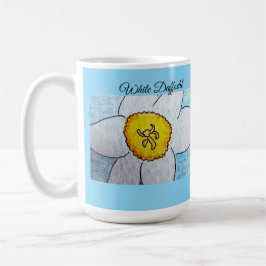 Taza De Café Bebé Azul Narciso Blanco