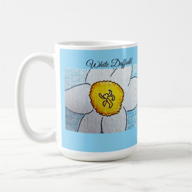 Taza De Café Bebé Azul Narciso Blanco (Izquierda)