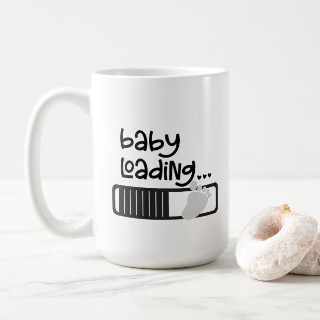 Taza De Café Bebé cargando (Con donut)