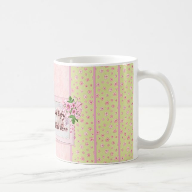 Taza De Café Bebé Chica Flores Rosa Mug (Derecha)