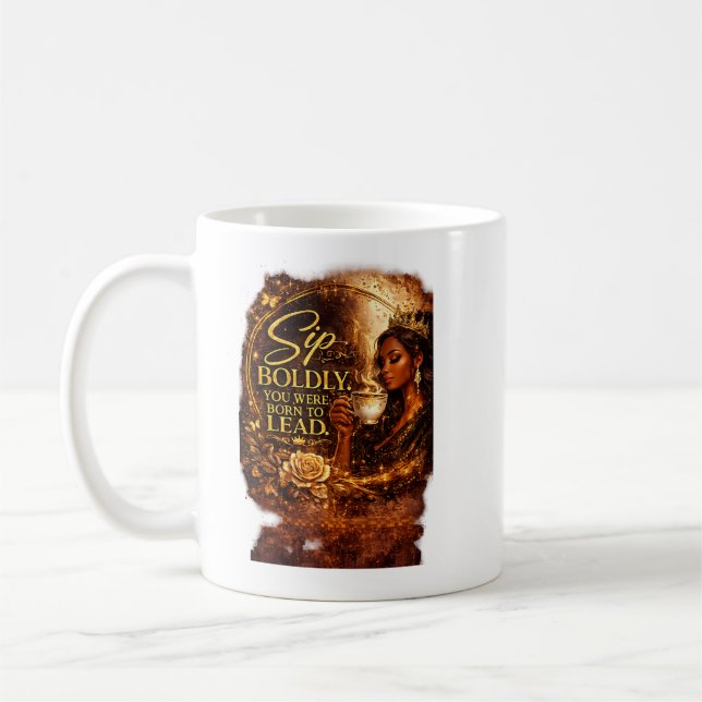 Taza De Café Bebe con Audacia. Nacíste Para Liderar. (Izquierda)