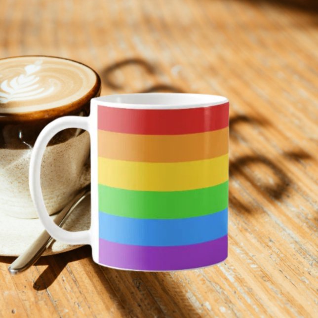 Taza De Café Bebe con Orgullo: Bandera del Arcoíris (Subido por el creador)