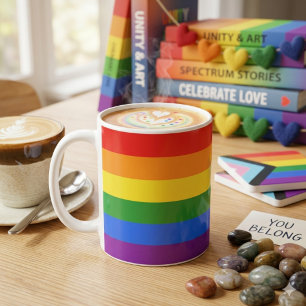 Taza De Café Bebe con Orgullo: Bandera del Arcoíris