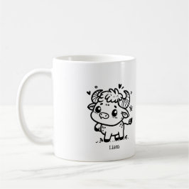 Taza De Café Bebé de búfalo fluffy - Animal de la granja Kawaii