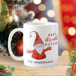 Taza De Café Bebé de canónigo frío fuera de Navidades