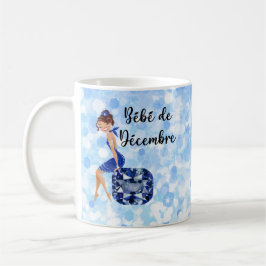 Taza De Café Bebe de diciembre cumpleaños francés de diciembre