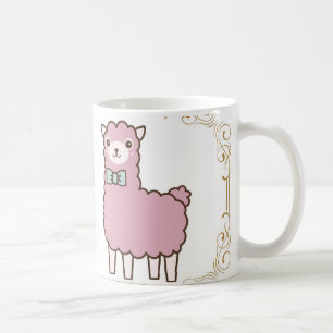Taza De Café bebé de llama morado lindo