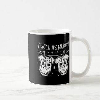 Taza De Café Bebé de Navidad Mamá de Gemelos Revelación de Emba