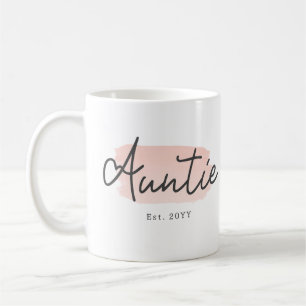Taza De Café Bebé de tía minimalista cepillo rosado sacude a tí
