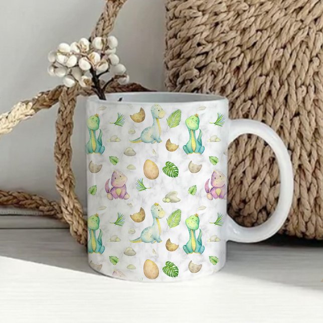 Taza De Café Bebé dinosaurio lindo (Subido por el creador)