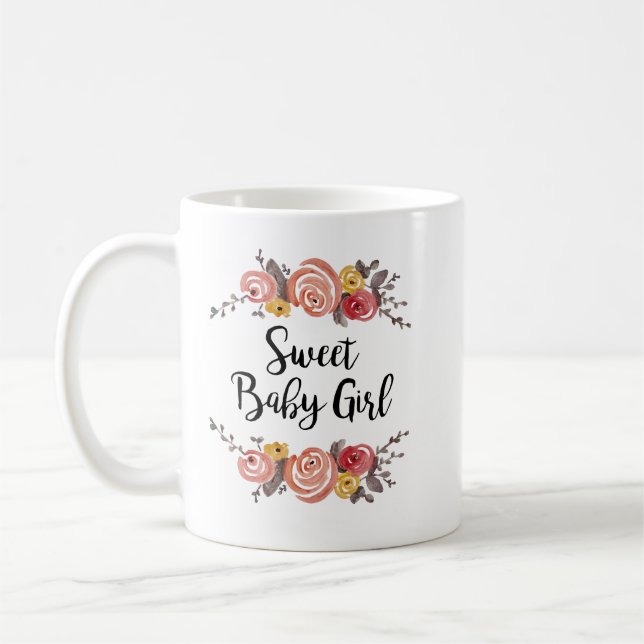 Taza De Café Bebé dulce chica género revelar música (Izquierda)