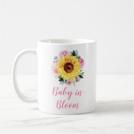 Taza De Café Bebé En Bloom Sunflower Pink Floral Coffee Mug