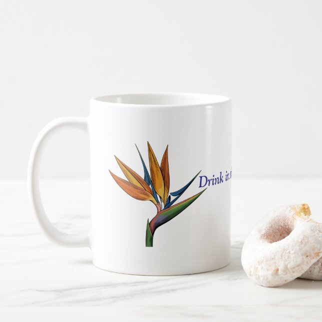 Taza De Café Bebe en la calma exótica (Con donut)