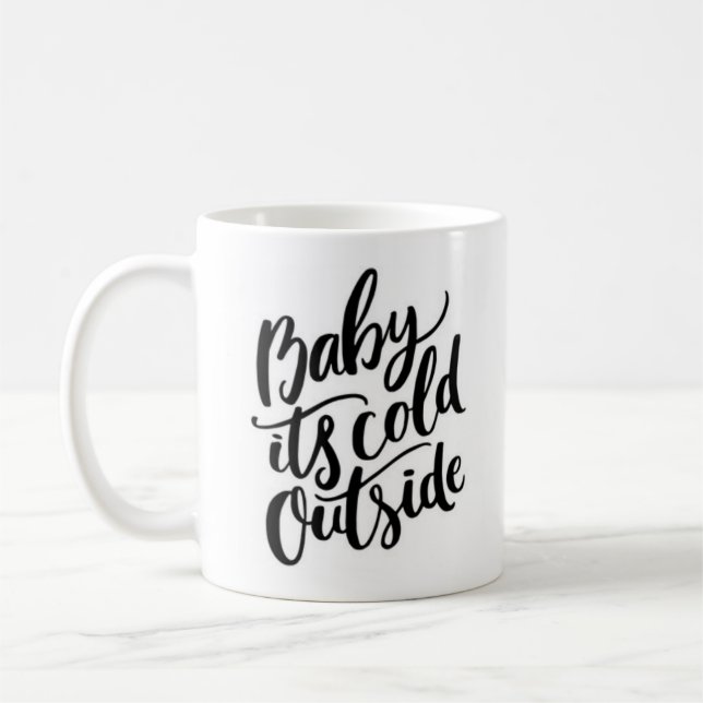 Taza De Café Bebé es exterior frío (Izquierda)