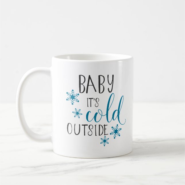 Taza De Café Bebé es navidad exterior frío (Izquierda)