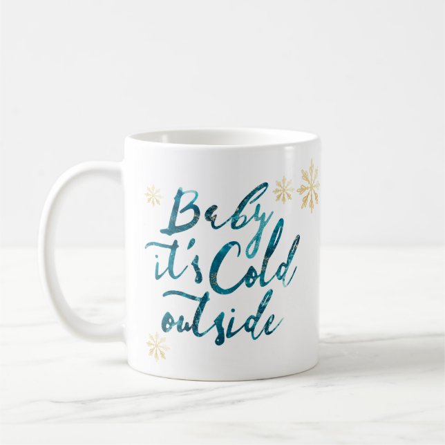 Taza De Café Bebé, está frío fuera de la Moda, guión de color a (Izquierda)