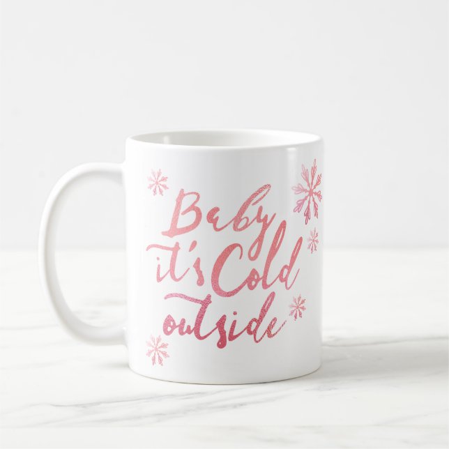 Taza De Café Bebé, está frío fuera de la Moda, guión de color r (Izquierda)