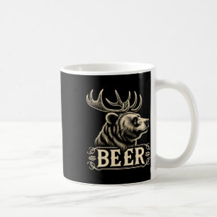 Taza De Café Bebe Funny Vintage Design Bear con Antlers F