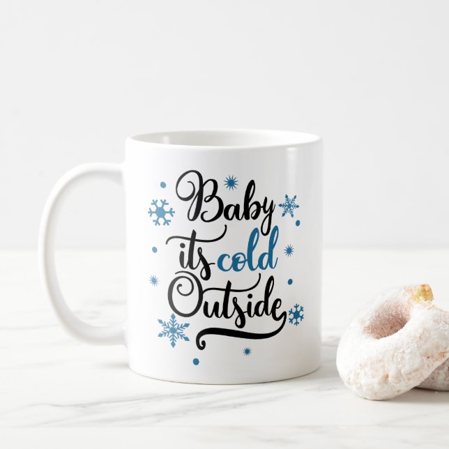 Taza De Café Bebé, hace frío fuera del invierno (Con donut)