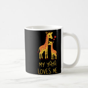 Taza De Café Bebé Jirafa Adorable Y Abuela Mi Yaya Me Ama 