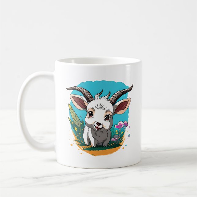 Taza De Café Bebé lindo Goat Mug (Izquierda)