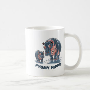 Taza De Café Bebé Lindo Hipopótamo Pigmeo Moo Deng Zoo Divertid