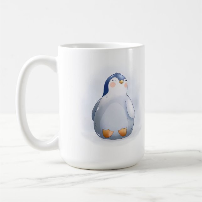 Taza De Café Bebé lindo pingüino café Mug (Izquierda)