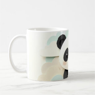 Taza De Café Bebé Panda Dobrado Origami Adorable