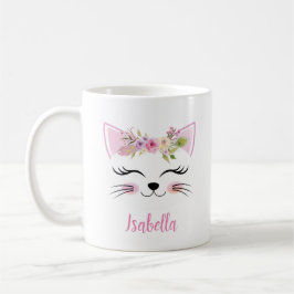 Taza De Café Bebé personalizado Mug. de cabeza de gatito