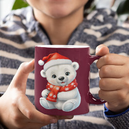 Taza De Café Bebé personalizado oso polar niños peluche
