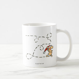 Taza De Café Bebé que corre el mañana de navidad