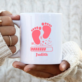 Taza De Café Bebé Rosa Cargando