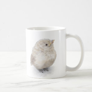 Taza De Café Bebé Sparrow Digital Watercolor