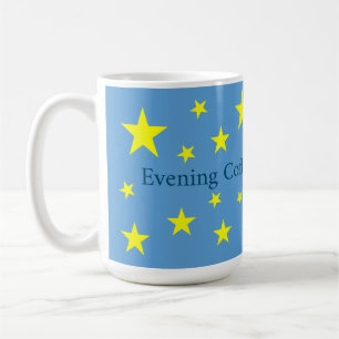 Taza De Café Bebé suave Picton azul con estrellas doradas
