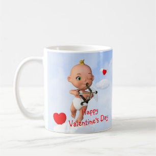 Taza De Café Bebé Topid Flying with a Bow and Arrow