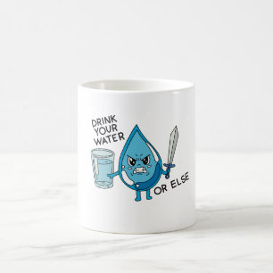 Taza De Café bebe tu agua chiste divertido