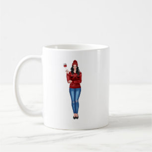 Taza De Café "Bebe vino y mira películas de Navidades"