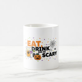 Taza De Café Bebe y asusta Fiesta divertida de Halloween